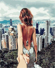 Charger l'image dans la galerie, peinture par numéros | Balade Romantique Collines Hong Kong | intermédiaire romantique ville | FiguredArt