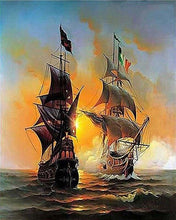 Charger l'image dans la galerie, peinture par numéros | Bataille Navale | bateaux intermédiaire | FiguredArt
