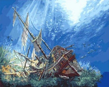 Charger l'image dans la galerie, peinture par numéros | Bateau englouti | bateaux intermédiaire | FiguredArt