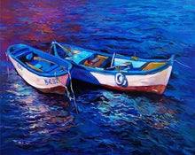 Charger l'image dans la galerie, peinture par numéros | Bateaux de Pêche de Nuit | bateaux complexe nouveautés | FiguredArt