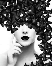Charger l'image dans la galerie, peinture par numéros | Beauté et Papillons | animaux intermédiaire papillons portrait | FiguredArt