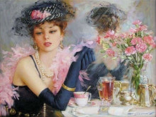 Charger l'image dans la galerie, peinture par numéros | Belle Courtisane | complexe fleurs romantique | FiguredArt