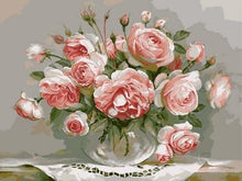 Charger l'image dans la galerie, peinture par numéros | Bouquet de Fleurs Roses 2 | fleurs intermédiaire | FiguredArt