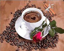 Charger l'image dans la galerie, peinture par numéros | Café et Rose | facile romantique | FiguredArt