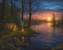Charger l'image dans la galerie, Peinture par numéros Camping au bord du lac | Figured'Art complexe paysages nouveautés