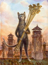 Charger l'image dans la galerie, peinture par numéros | Chat et Nichoirs | animaux chats complexe | FiguredArt