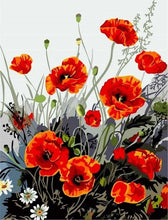 Charger l'image dans la galerie, peinture par numéros | Coquelicots rouges | facile fleurs | FiguredArt