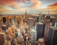 Charger l'image dans la galerie, peinture par numéros | Coucher de soleil sur New York | complexe ville | FiguredArt