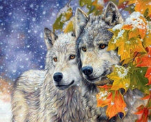Charger l'image dans la galerie, peinture par numéros | Couple de Loups 2 | animaux complexe loups | FiguredArt