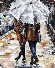 Charger l'image dans la galerie, peinture par numéros | Couple sous un parapluie | complexe romantique | FiguredArt