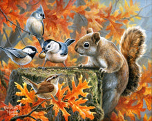 Charger l'image dans la galerie, Peinture par numéros Ecureuil espiègle | Figured'Art intermédiaire animaux oiseaux fleurs écureuils nouveautés