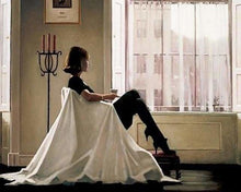 Charger l'image dans la galerie, peinture par numéros | Femme assise devant sa Fenêtre | facile romantique ville | FiguredArt