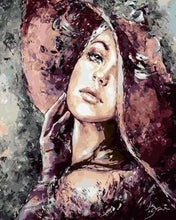 Charger l'image dans la galerie, peinture par numéros | Femme au Chapeau rouge romantique | intermédiaire portrait romantique | FiguredArt