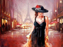 Charger l'image dans la galerie, peinture par numéros | Femme dans les rues de Paris | complexe romantique ville | FiguredArt