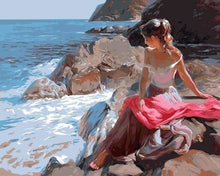 Charger l'image dans la galerie, peinture par numéros | Femme près de lEau | facile paysages | FiguredArt