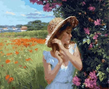 Charger l'image dans la galerie, peinture par numéros | Fillette dans les champs | Intermédiaire, paysages, romantique | FiguredArt