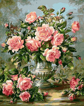 Charger l'image dans la galerie, peinture par numéros | Fleurs dans un Vase dEtain | fleurs intermédiaire | FiguredArt