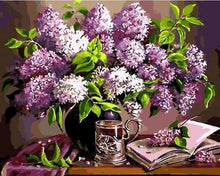 Charger l'image dans la galerie, peinture par numéros | Fleurs et Livre | fleurs intermédiaire | FiguredArt
