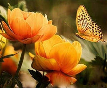 Charger l'image dans la galerie, peinture par numéros | Fleurs et Papillon | animaux facile fleurs papillons | FiguredArt