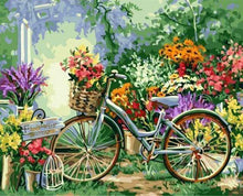 Charger l'image dans la galerie, peinture par numéros | Fleurs et Vélos | fleurs intermédiaire paysages | FiguredArt