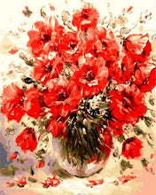 Charger l'image dans la galerie, peinture par numéros | Fleurs rouges | complexe fleurs | FiguredArt