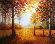 Charger l'image dans la galerie, peinture par numéros | Forêt rougeoyante en Automne | complexe paysages | FiguredArt