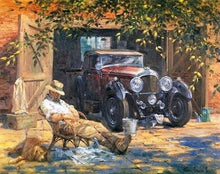 Charger l'image dans la galerie, peinture par numéros | Homme se reposant près de sa Voiture | complexe paysages | FiguredArt