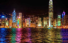 Charger l'image dans la galerie, peinture par numéros | Hong Kong la Nuit | Complexe, ville | FiguredArt