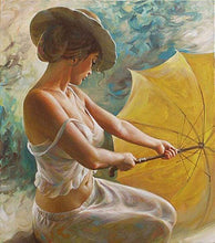 Charger l'image dans la galerie, peinture par numéros | Jeune Femme au Parapluie | intermédiaire nu romantique | FiguredArt