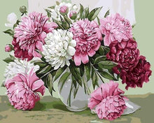 Charger l'image dans la galerie, peinture par numéros | Jolies Pivoines épanouies | facile fleurs | FiguredArt
