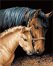 Charger l'image dans la galerie, peinture par numéros | Jument et son Petit | animaux chevaux facile | FiguredArt