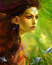 Charger l'image dans la galerie, peinture par numéros | La Fée du Lac | animaux complexe poissons portrait | FiguredArt