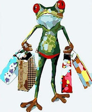 Charger l'image dans la galerie, peinture par numéros | La Grenouille revenant du Shopping | animaux facile grenouilles | FiguredArt