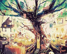 Charger l'image dans la galerie, peinture par numéros | La Maison dans lArbre | arbres facile ville | FiguredArt