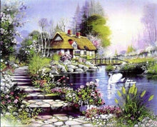 Charger l'image dans la galerie, peinture par numéros | La Maison sur le Lac | complexe paysages | FiguredArt