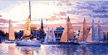 Charger l'image dans la galerie, peinture par numéros | La Marina | bateaux intermédiaire | FiguredArt