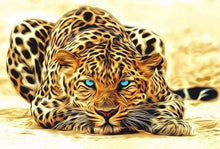 Charger l'image dans la galerie, peinture par numéros | La Panthère aux yeux bleus | animaux facile panthère | FiguredArt