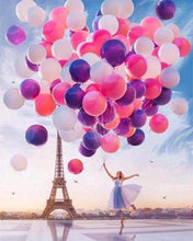 Charger l'image dans la galerie, peinture par numéros | Lâcher de Ballons à Paris | complexe romantique ville | FiguredArt