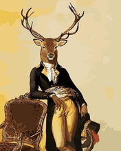 Charger l'image dans la galerie, peinture par numéros | Le Cerf Dandy | abstrait animaux facile nouveautés rennes et biches | FiguredArt