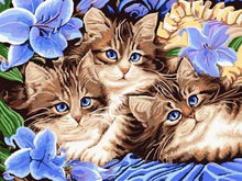 Charger l'image dans la galerie, peinture par numéros | Les Chats en Famille | animaux chats facile | FiguredArt
