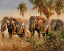 Charger l'image dans la galerie, peinture par numéros | Les éléphants sauvages | animaux complexe éléphants | FiguredArt