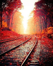 Charger l'image dans la galerie, peinture par numéros | Les Rails en Automne | complexe paysages | FiguredArt