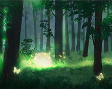Charger l'image dans la galerie, peinture par numéros | Lune en Forêt | Complexe, forêt, paysages | FiguredArt
