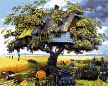 Charger l'image dans la galerie, peinture par numéros | Maison dans les Arbres | arbres complexe paysages | FiguredArt