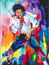 Charger l'image dans la galerie, peinture par numéros | Michael Jackson en Couleur | Intermédiaire, portrait | FiguredArt