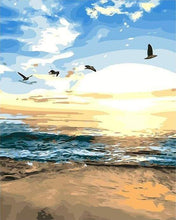 Charger l'image dans la galerie, peinture par numéros | Oiseaux à la Plage | facile paysages | FiguredArt