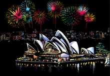 Charger l'image dans la galerie, peinture à gratter | Peinture à gratter - Sydney en Australie | Format A3 (29.7x42cm) - FiguredArt