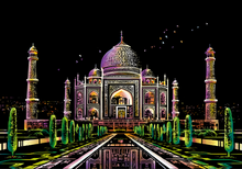 Charger l'image dans la galerie, peinture à gratter | Peinture à gratter - Tah Mahal en Inde | Format A3 (29.7x42cm) - FiguredArt