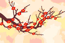 Charger l'image dans la galerie, Peinture par numéros Enfants | Branche aux fleurs rouges | Figured'Art