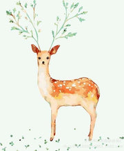 Charger l'image dans la galerie, peinture par numéros | Petit Cerf stylisé | animaux facile rennes et biches | FiguredArt